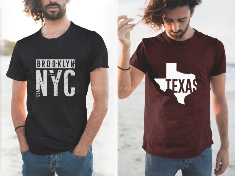 100+美式街头风格T恤印花图案AI矢量素材